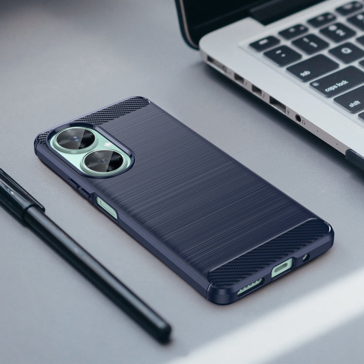 For Huawei Enjoy 60 Pro Brushed Texture Carbon Fiber TPU Phone Case(Blue) - free shipping - PMC TechLife - Order now!