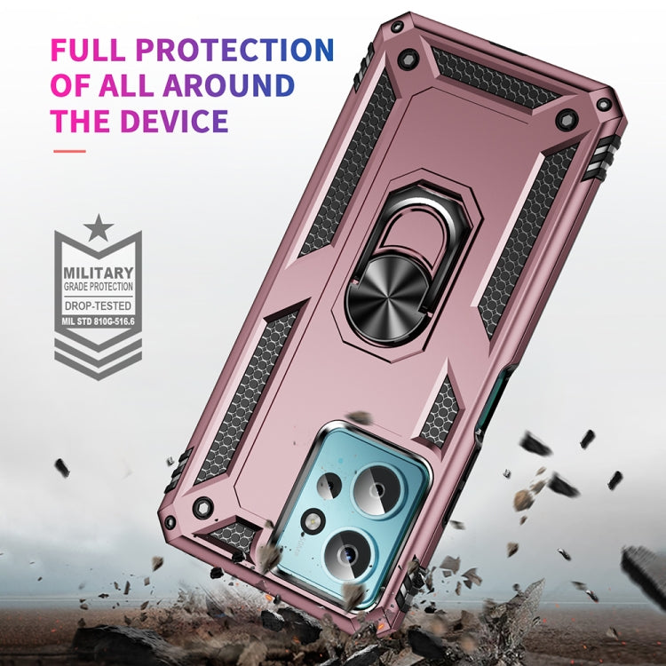 For Xiaomi Redmi Note 12 4G Global Shockproof TPU + PC Phone Case with Holder(Rose Gold) - free shipping - PMC TechLife - Order now!