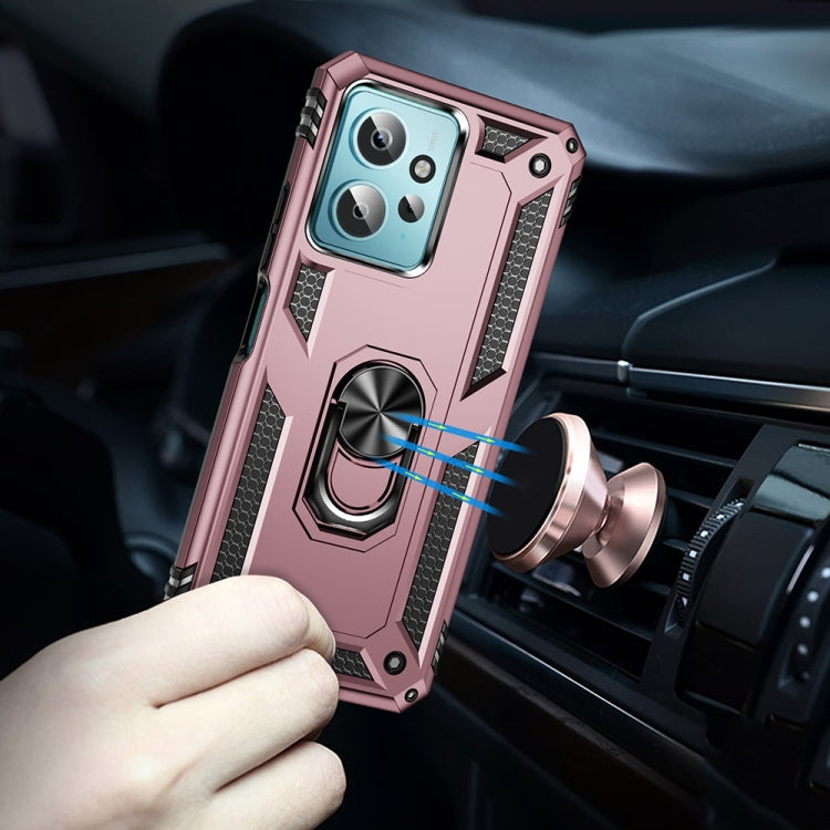 For Xiaomi Redmi Note 12 4G Global Shockproof TPU + PC Phone Case with Holder(Rose Gold) - free shipping - PMC TechLife - Order now!
