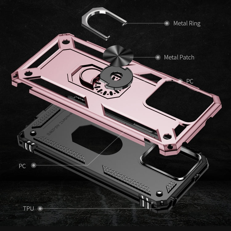 For Xiaomi Redmi Note 12 4G Global Shockproof TPU + PC Phone Case with Holder(Rose Gold) - free shipping - PMC TechLife - Order now!