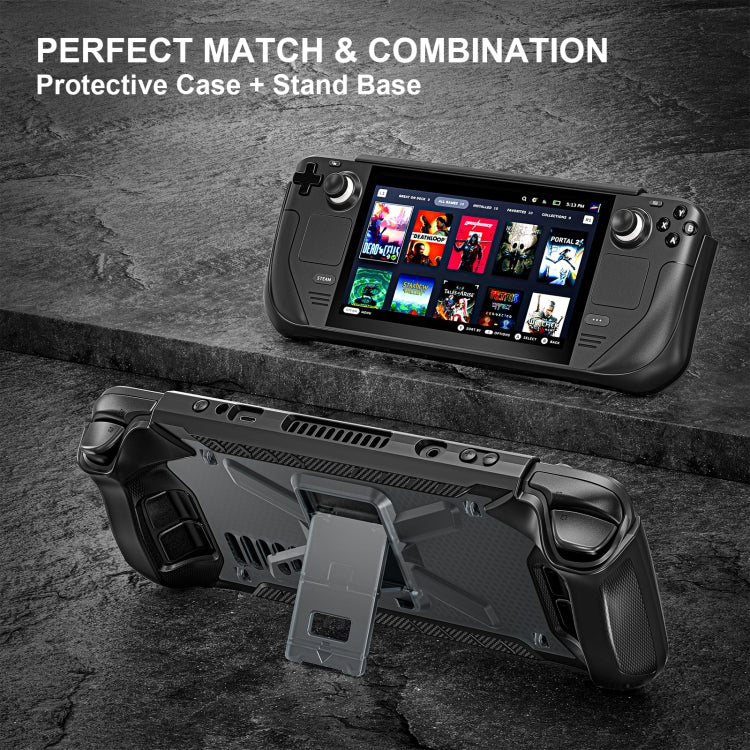 For Steam Deck Shockproof Game Console Case with Holder & Shoulder Strap(Black) - Accessories by PMC TechLife | Online Shopping South Africa | PMC TechLife