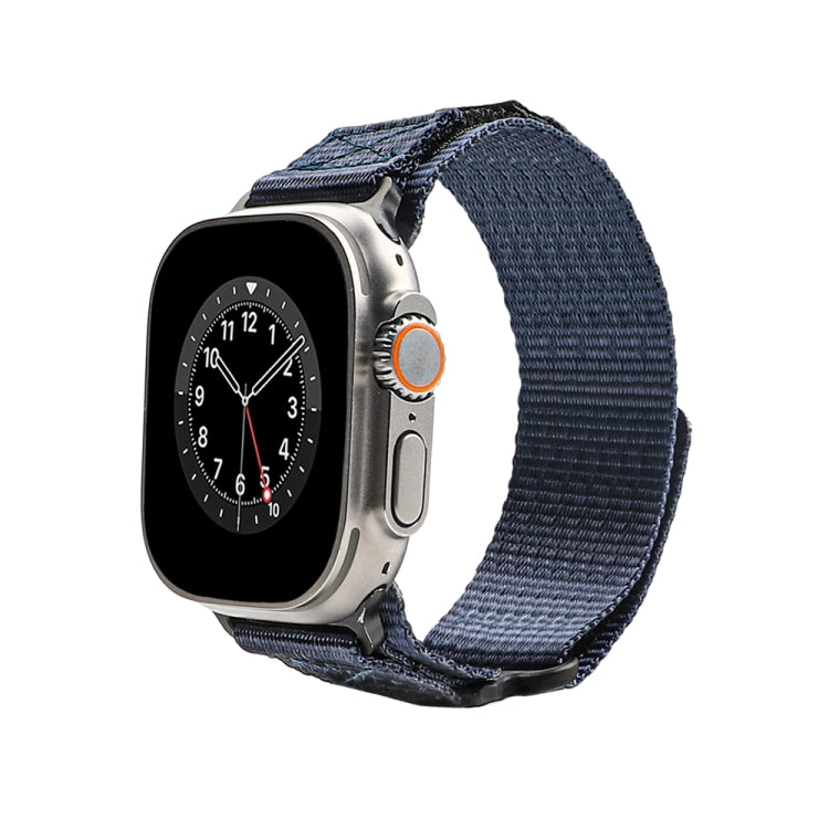 Nylon Two Section Watch Band For Apple Watch 8 45mm(Blue) - Watch Bands by PMC TechLife | Online Shopping South Africa | PMC TechLife