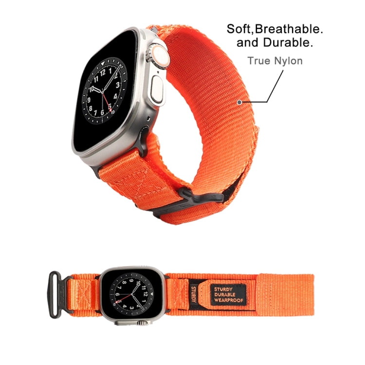 Nylon Two Section Watch Band For Apple Watch 4 44mm(Orange) - Watch Bands by PMC TechLife | Online Shopping South Africa | PMC TechLife