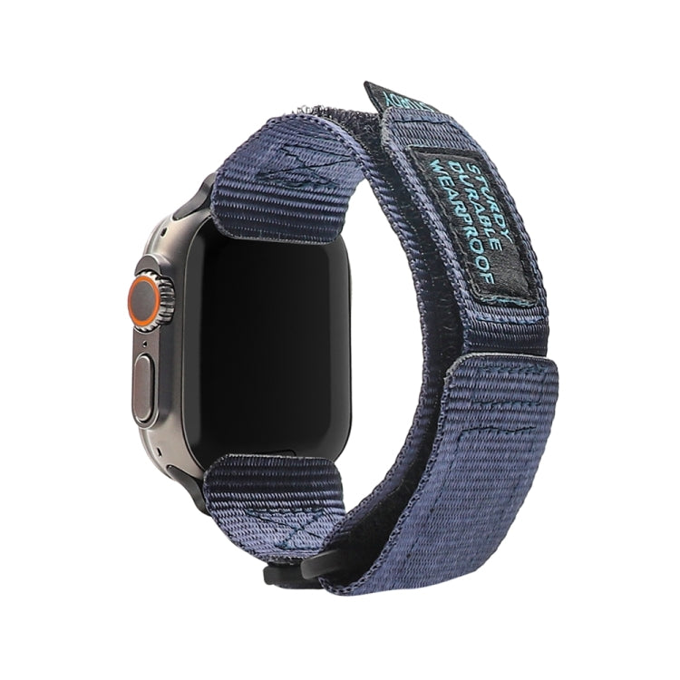 Nylon Two Section Watch Band For Apple Watch 4 44mm(Blue) - Watch Bands by PMC TechLife | Online Shopping South Africa | PMC TechLife