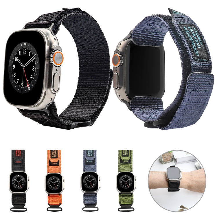 Nylon Two Section Watch Band For Apple Watch 5 40mm(Blue) - Watch Bands by PMC TechLife | Online Shopping South Africa | PMC TechLife