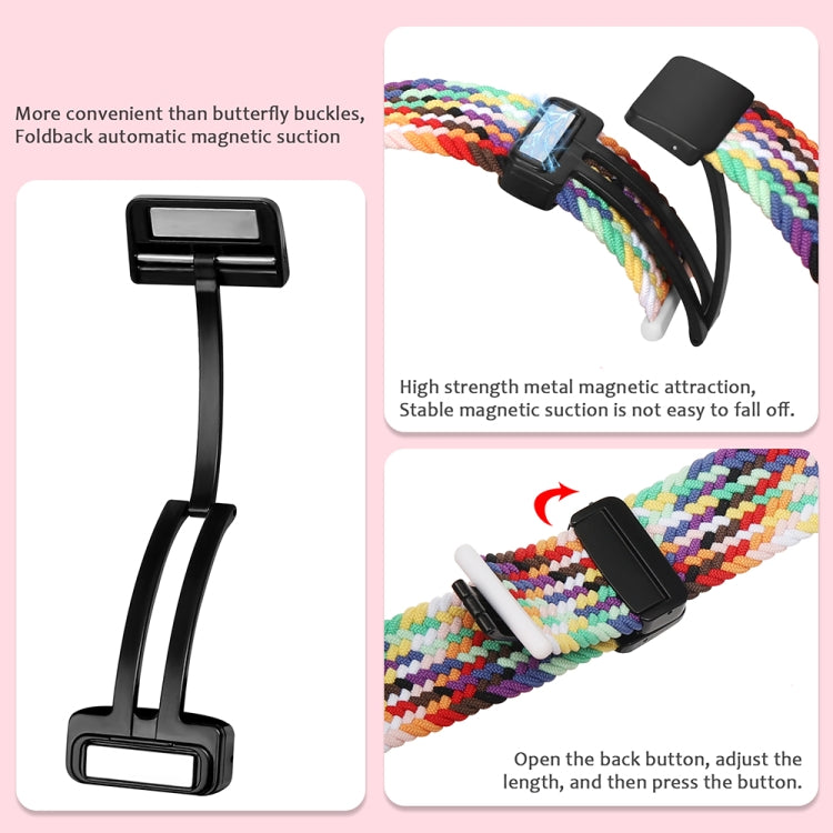 Magnetic Fold Clasp Woven Watch Band For Apple Watch SE 40mm(Black) - Watch Bands by PMC TechLife | Online Shopping South Africa | PMC TechLife