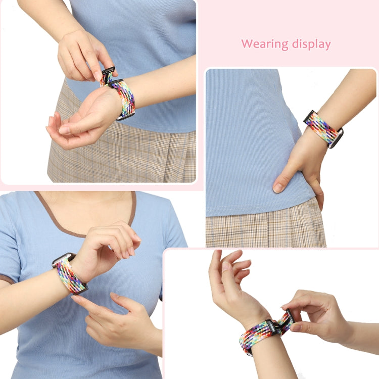 Magnetic Fold Clasp Woven Watch Band For Apple Watch 38mm(Pink) - Watch Bands by PMC TechLife | Online Shopping South Africa | PMC TechLife