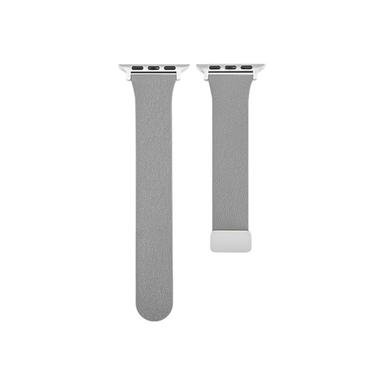 Sheepskin Texture Magnetic Folding Buckle Watch Band For Apple Watch 2 38mm(Grey) - Watch Bands by PMC TechLife | Online Shopping South Africa | PMC TechLife