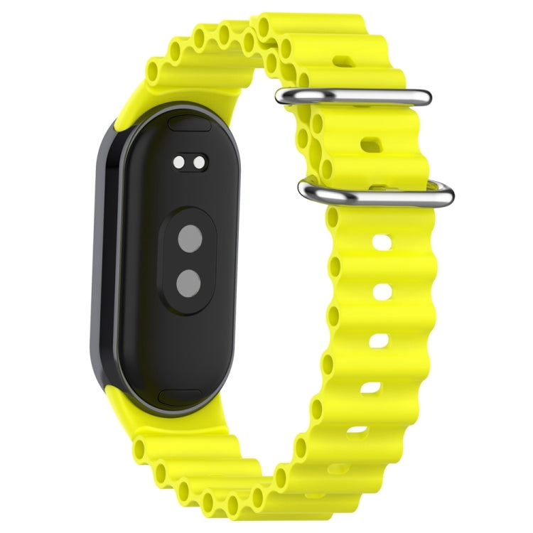 For Xiaomi Mi Band 8 Ocean Silicone Watch Band(Bright Yellow) - Watch Bands by PMC TechLife | Online Shopping South Africa | PMC TechLife