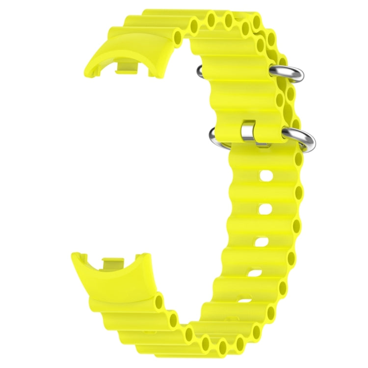 For Xiaomi Mi Band 8 Ocean Silicone Watch Band(Bright Yellow) - Watch Bands by PMC TechLife | Online Shopping South Africa | PMC TechLife