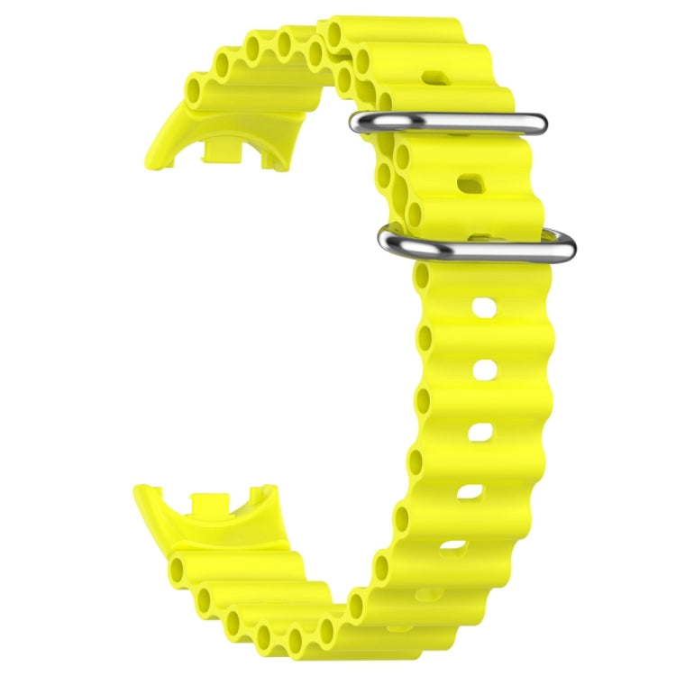 For Xiaomi Mi Band 8 Ocean Silicone Watch Band(Bright Yellow) - Watch Bands by PMC TechLife | Online Shopping South Africa | PMC TechLife