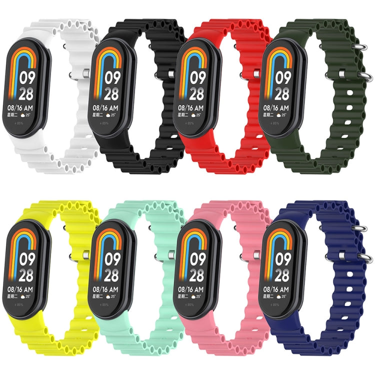 For Xiaomi Mi Band 8 Ocean Silicone Watch Band(Bright Yellow) - Watch Bands by PMC TechLife | Online Shopping South Africa | PMC TechLife