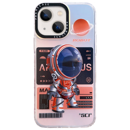 For iPhone 14 Mechanical Astronaut Pattern TPU Phone Case(Orange) - iPhone 14 Cases by PMC Jewellery | Online Shopping South Africa | PMC Jewellery