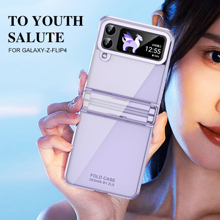 For Samsung Galaxy Z Flip4 5G Electroplating Phantom Series PC Folding Case with Hinge(Purple) - free shipping - PMC TechLife - Order now!