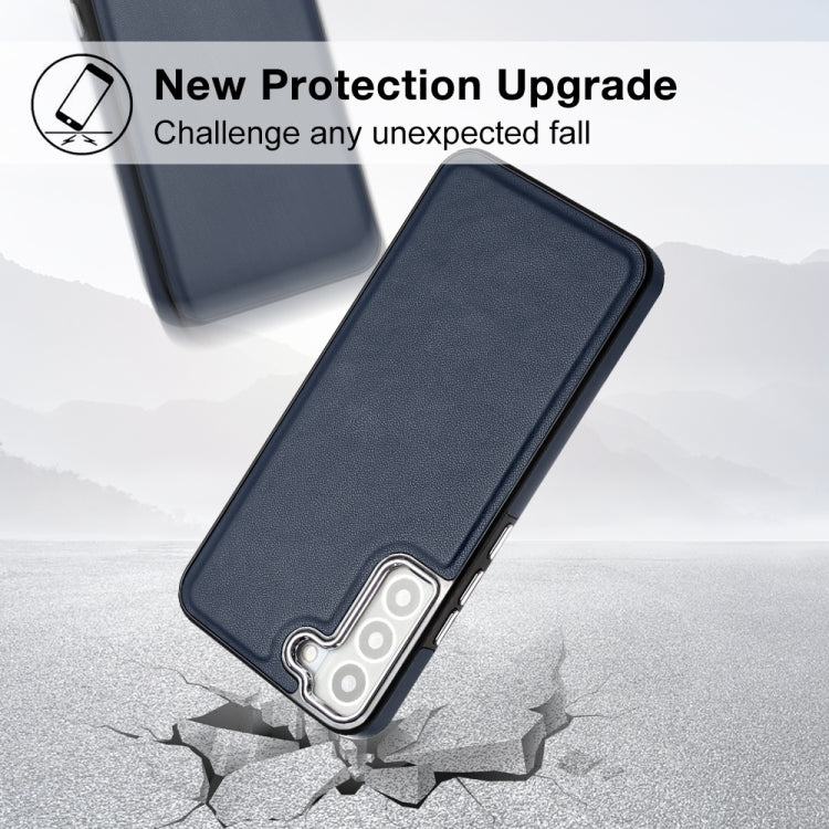 For Samsung Galaxy S23 Leather Texture Full Coverage Phone Case(Blue) - free shipping - PMC TechLife - Order now!