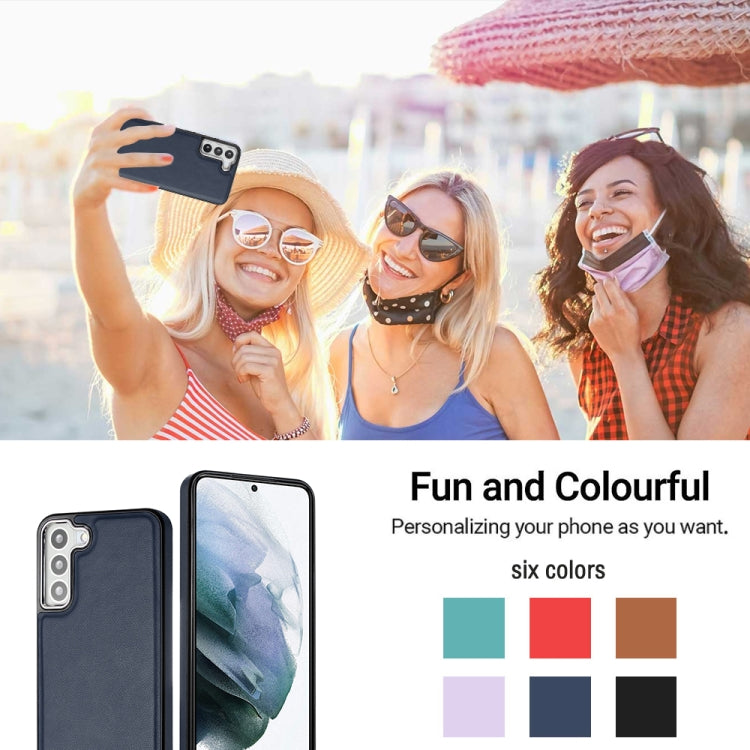 For Samsung Galaxy S23 Leather Texture Full Coverage Phone Case(Blue) - free shipping - PMC TechLife - Order now!