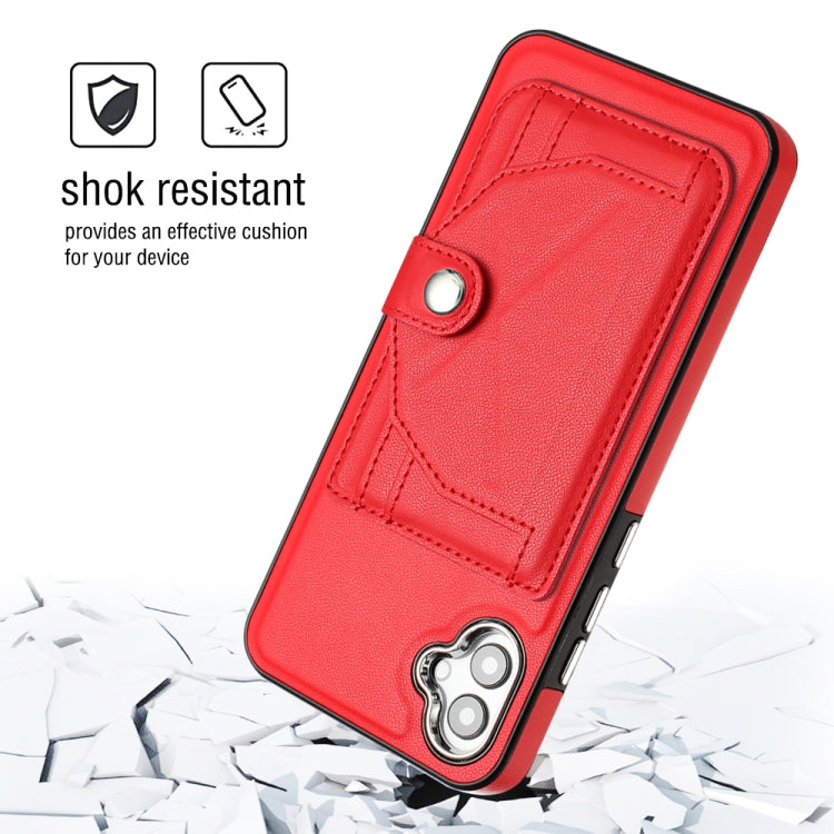 For Samsung Galaxy A04E / F04 / M04 Shockproof Leather Phone Case with Card Holder(Red) - free shipping - PMC TechLife - Order now!