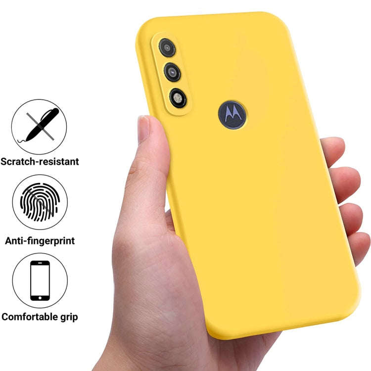 For Motorola G Pure 4G Pure Color Liquid Silicone Shockproof Phone Case(Yellow) - Motorola Cases by PMC Jewellery | Online Shopping South Africa | PMC Jewellery