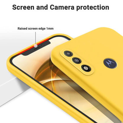 For Motorola G Pure 4G Pure Color Liquid Silicone Shockproof Phone Case(Yellow) - Motorola Cases by PMC Jewellery | Online Shopping South Africa | PMC Jewellery