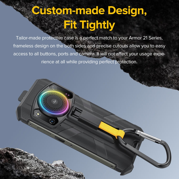 For Ulefone Armor 21 Ulefone Back Clip Phone Case with Carabiner(Black) - free shipping - PMC TechLife - Order now!