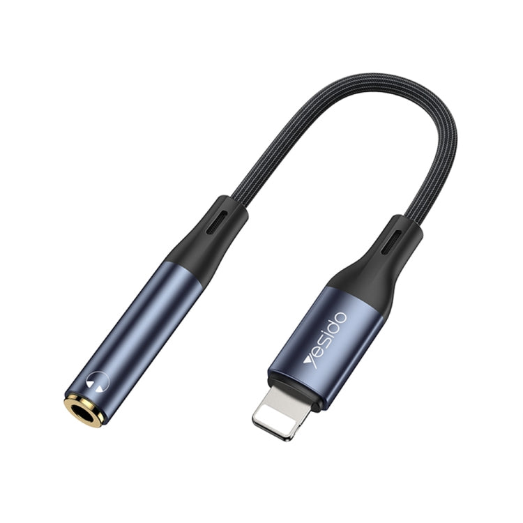 Yesido YAU37 8 Pin to 3.5mm Female Audio Adapter(Black) - free shipping - PMC TechLife - Order now!