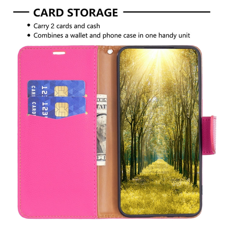 For Xiaomi Redmi 12 4G Litchi Texture Pure Color Leather Phone Case(Rose Red) - free shipping - PMC TechLife - Order now!
