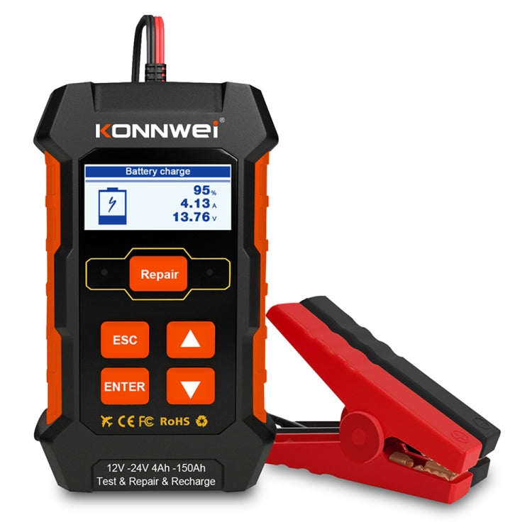 KONNWEI KW520 12V / 24V 3 in 1 Car Battery Tester with Detection & Repair & Charging Function(UK Plug) - free shipping - PMC TechLife - Order now!