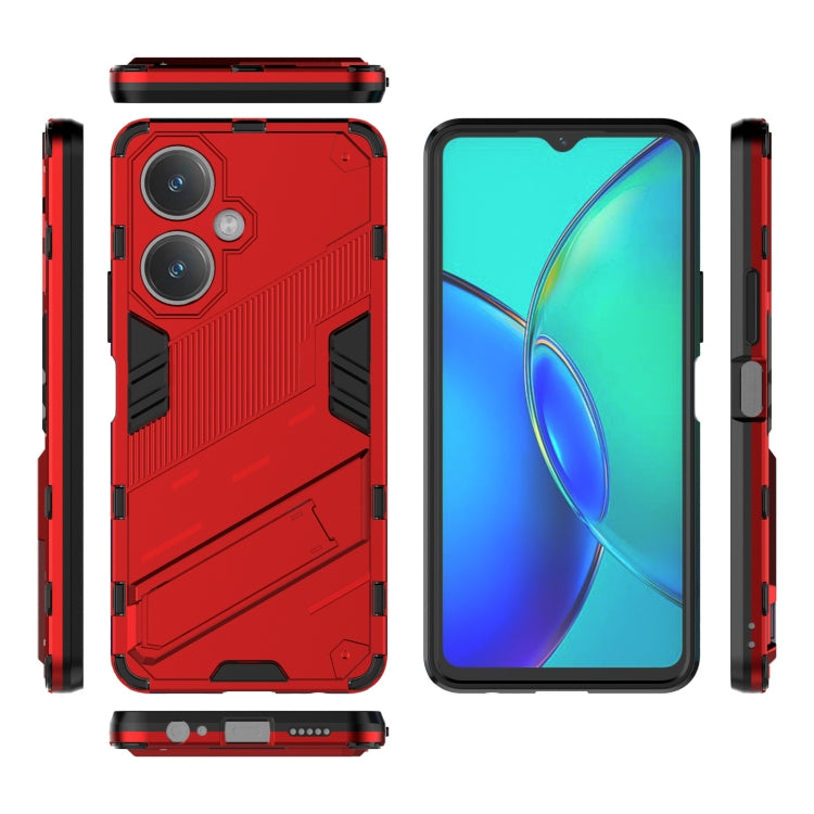 For vivo Y27 4G Global Punk Armor 2 in 1 PC + TPU Phone Case with Holder(Red) - free shipping - PMC TechLife - Order now!