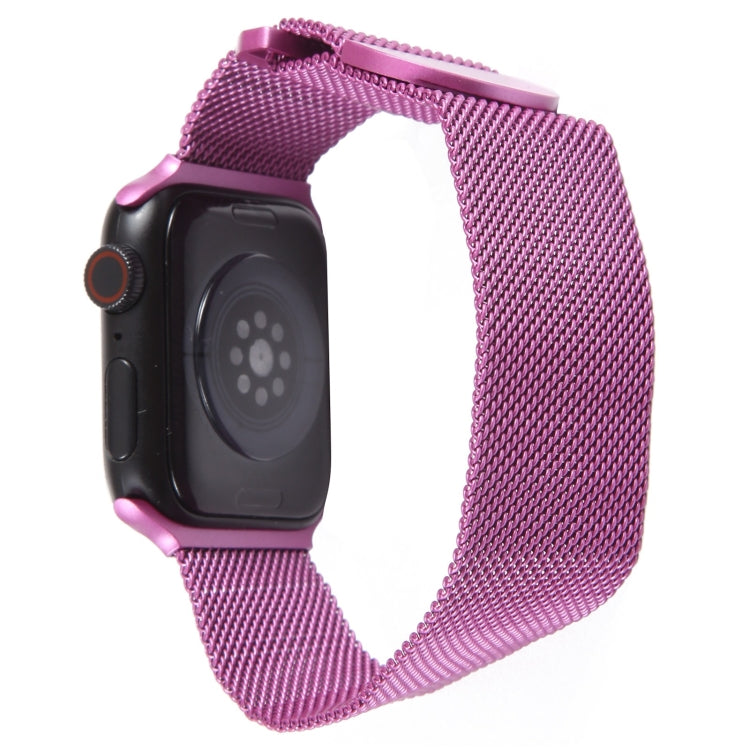 For Apple Watch Ultra 49mm Milanese Metal Magnetic Watch Band(Purple) - Watch Bands by PMC Jewellery | Online Shopping South Africa | PMC Jewellery