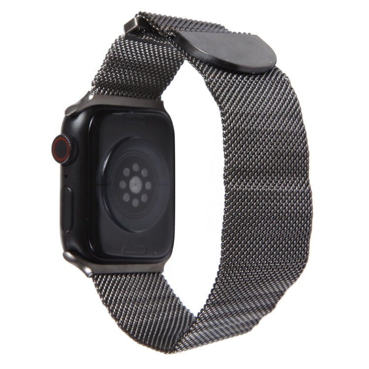 For Apple Watch 8 45mm Milanese Metal Magnetic Watch Band(Gunmetal) - Watch Bands by PMC Jewellery | Online Shopping South Africa | PMC Jewellery