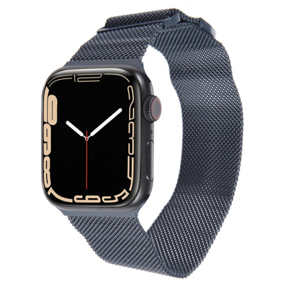 For Apple Watch 7 45mm Milanese Metal Magnetic Watch Band(Midnight Blue) - Watch Bands by PMC Jewellery | Online Shopping South Africa | PMC Jewellery