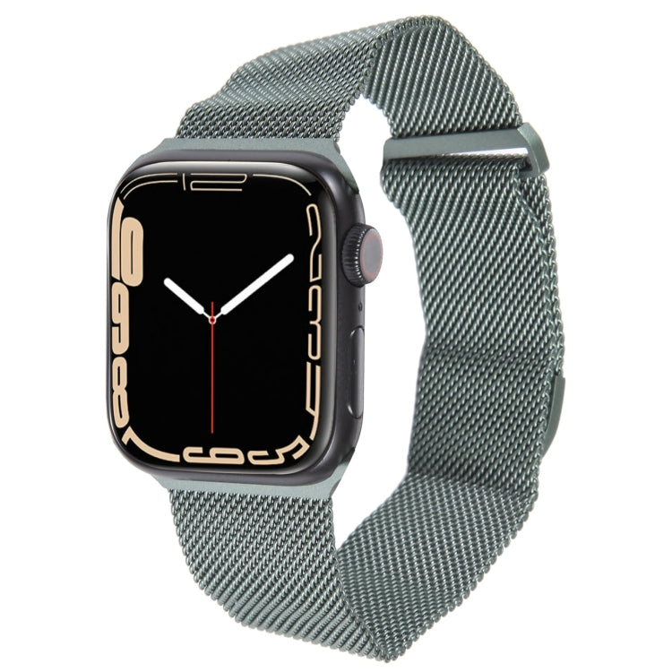 For Apple Watch 5 40mm Milanese Metal Magnetic Watch Band(Pine Green) - Watch Bands by PMC Jewellery | Online Shopping South Africa | PMC Jewellery