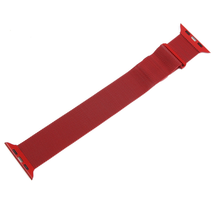 For Apple Watch 3 38mm Milanese Metal Magnetic Watch Band(Red) - Watch Bands by PMC TechLife | Online Shopping South Africa | PMC TechLife