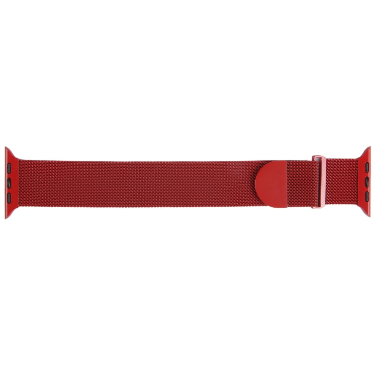 For Apple Watch 2 42mm Milanese Metal Magnetic Watch Band(Red) - Watch Bands by PMC TechLife | Online Shopping South Africa | PMC TechLife