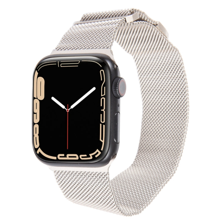 For Apple Watch 2 42mm Milanese Metal Magnetic Watch Band(Starlight) - Watch Bands by PMC TechLife | Online Shopping South Africa | PMC TechLife
