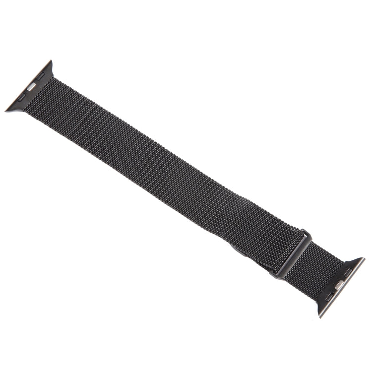 For Apple Watch 42mm Milanese Metal Magnetic Watch Band(Black) - Watch Bands by PMC TechLife | Online Shopping South Africa | PMC TechLife