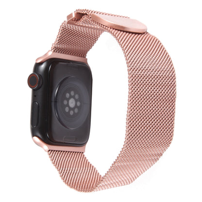 For Apple Watch 38mm Milanese Metal Magnetic Watch Band(Pink) - Watch Bands by PMC Jewellery | Online Shopping South Africa | PMC Jewellery