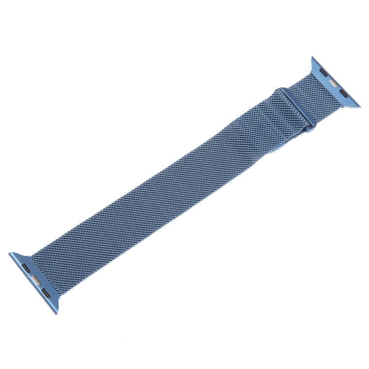 For Apple Watch 9 45mm Milanese Metal Magnetic Watch Band(Blue) - Watch Bands by PMC TechLife | Online Shopping South Africa | PMC TechLife