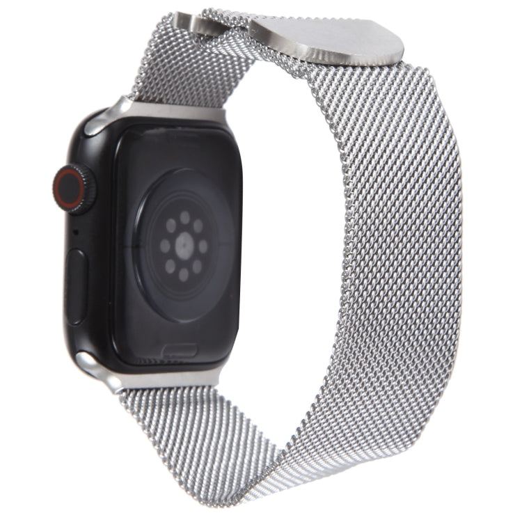 For Apple Watch 9 41mm Milanese Metal Magnetic Watch Band(Silver) - Watch Bands by PMC TechLife | Online Shopping South Africa | PMC TechLife