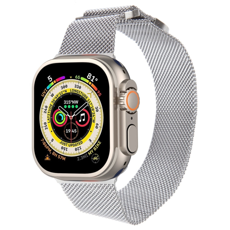 For Apple Watch 9 41mm Milanese Metal Magnetic Watch Band(Silver) - Watch Bands by PMC TechLife | Online Shopping South Africa | PMC TechLife
