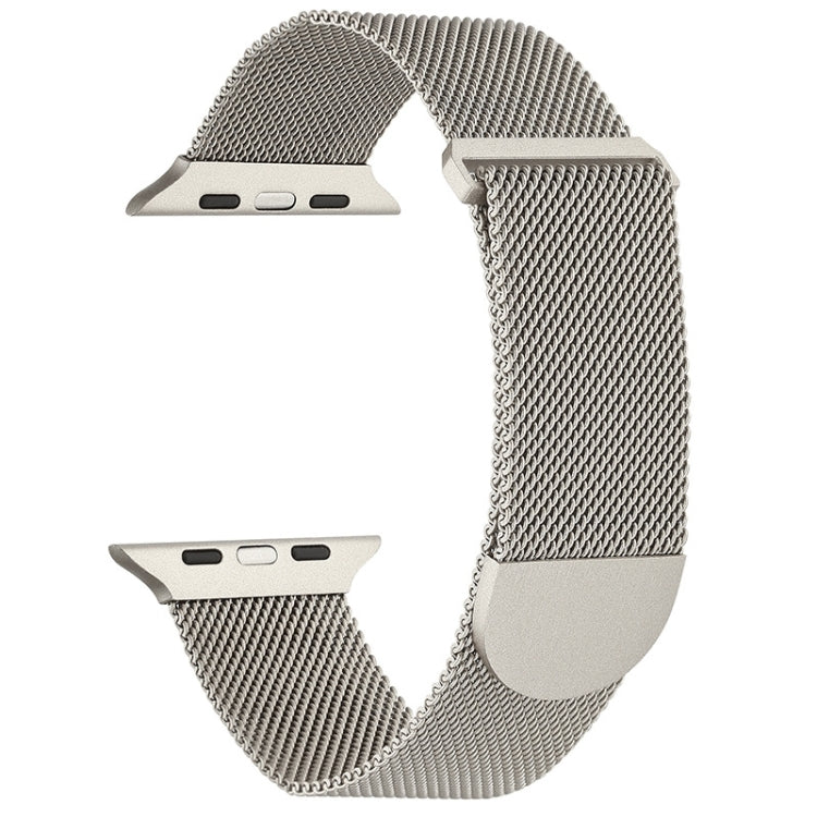 For Apple Watch 9 41mm Milanese Metal Magnetic Watch Band(Starlight) - Watch Bands by PMC TechLife | Online Shopping South Africa | PMC TechLife