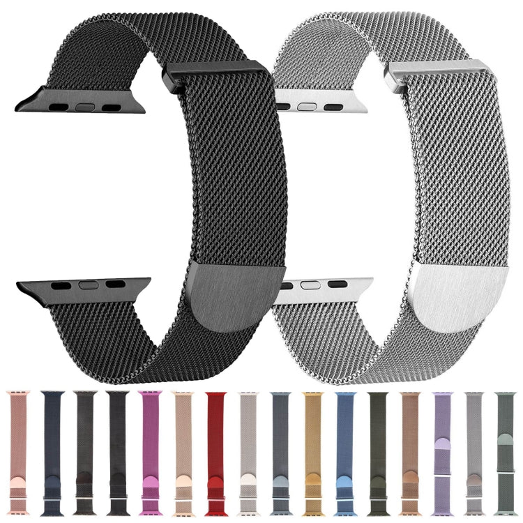 For Apple Watch 3 38mm Milanese Metal Magnetic Watch Band(Space Grey) - Watch Bands by PMC Jewellery | Online Shopping South Africa | PMC Jewellery