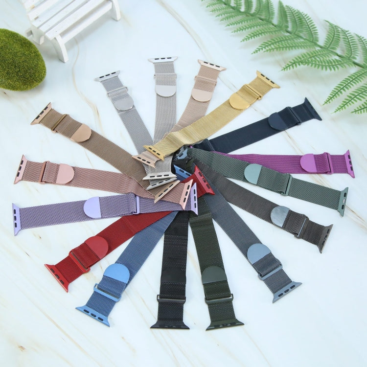 For Apple Watch 9 45mm Milanese Metal Magnetic Watch Band(Space Grey) - Watch Bands by PMC TechLife | Online Shopping South Africa | PMC TechLife