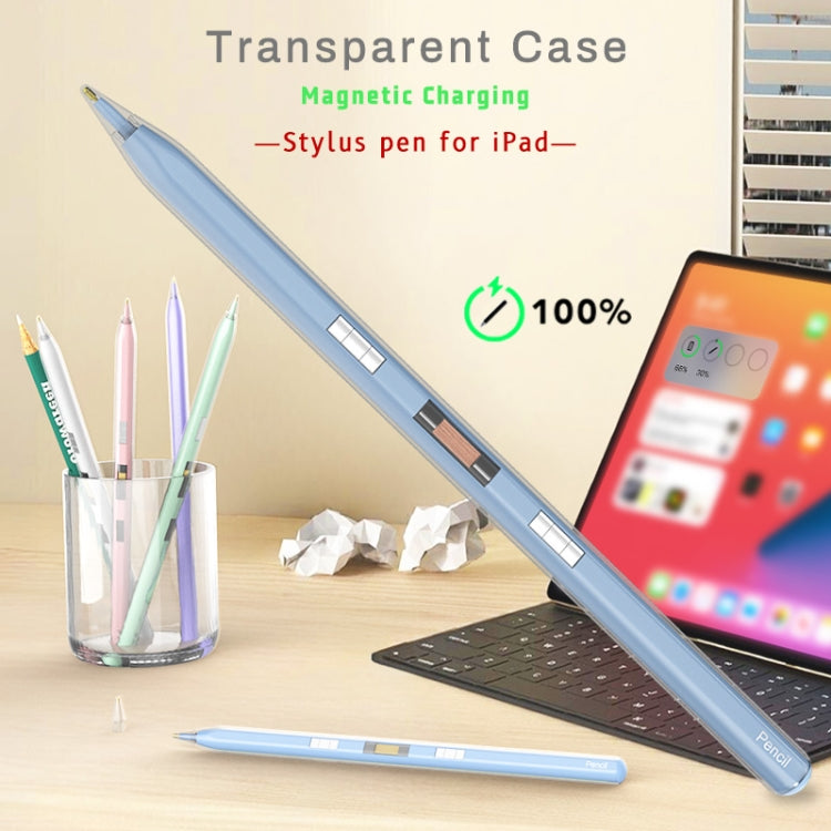 P10s Transparent Case Wireless Charging Stylus Pen for iPad 2018 or Later(Green) - Stylus Pen by PMC TechLife | Online Shopping South Africa | PMC TechLife | Buy Now Pay Later Mobicred