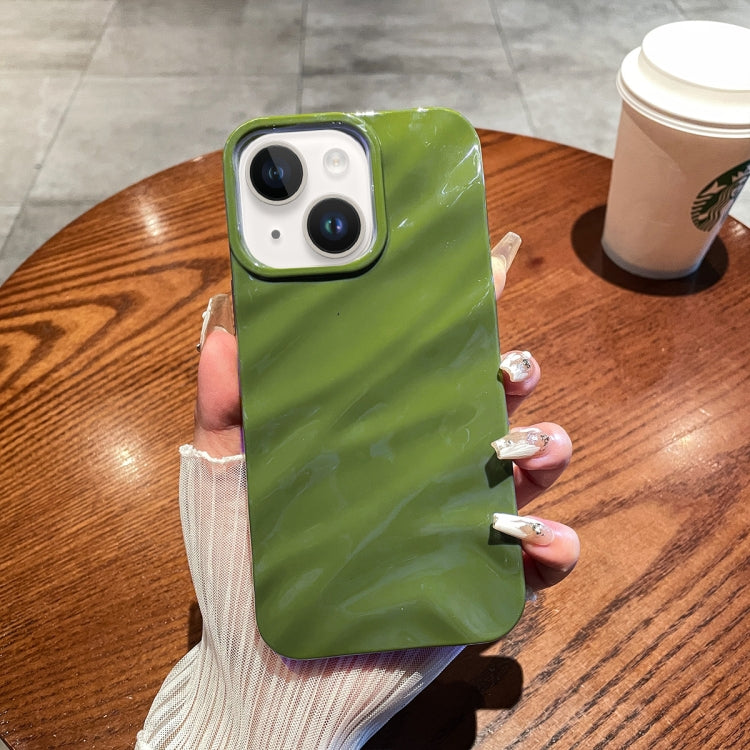 For iPhone 14 Plus Solid Color Wave Texture TPU Phone Case(Green) - iPhone 14 Plus Cases by PMC TechLife | Online Shopping South Africa | PMC TechLife