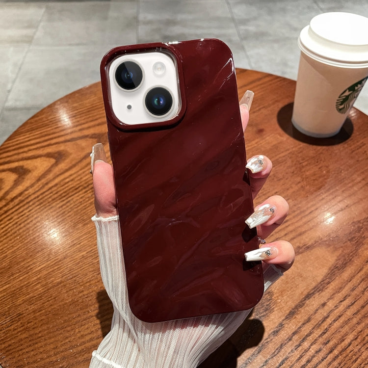 For iPhone 14 Plus Solid Color Wave Texture TPU Phone Case(Wine Red) - iPhone 14 Plus Cases by PMC TechLife | Online Shopping South Africa | PMC TechLife