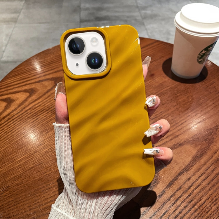 For iPhone 14 /13 Solid Color Wave Texture TPU Phone Case(Ginger) - iPhone 14 Cases by PMC TechLife | Online Shopping South Africa | PMC TechLife