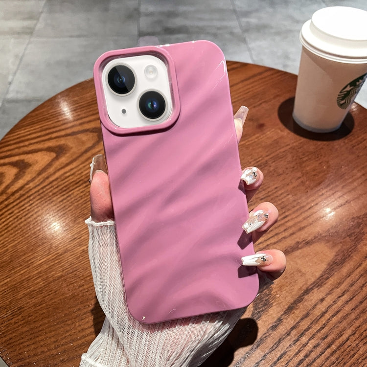 For iPhone 14 /13 Solid Color Wave Texture TPU Phone Case(Taro Purple) - iPhone 14 Cases by PMC TechLife | Online Shopping South Africa | PMC TechLife