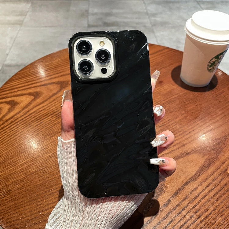 For iPhone 14 Pro Max Solid Color Wave Texture TPU Phone Case(Black) - iPhone 14 Pro Max Cases by PMC TechLife | Online Shopping South Africa | PMC TechLife