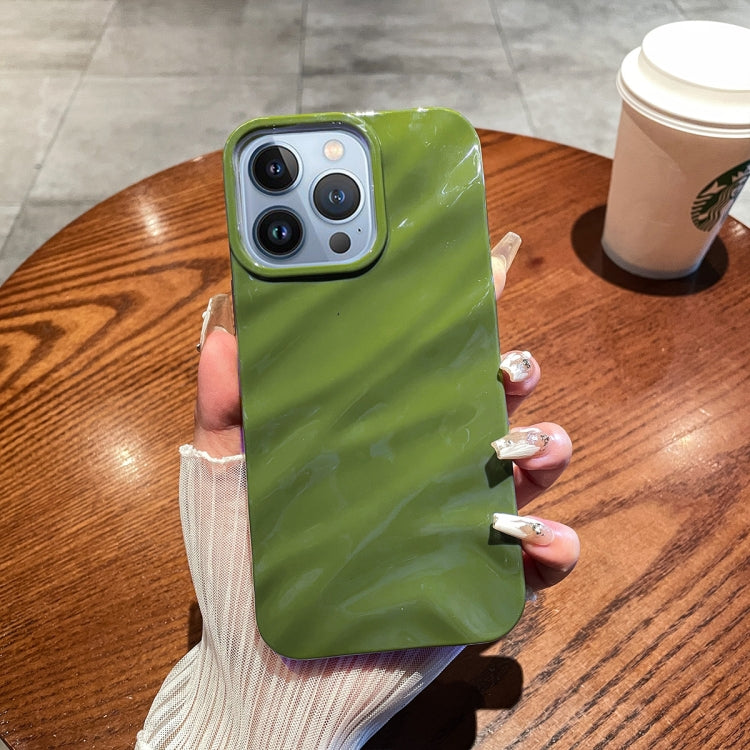 For iPhone 13 Pro Max Solid Color Wave Texture TPU Phone Case(Green) - iPhone 13 Pro Max Cases by PMC TechLife | Online Shopping South Africa | PMC TechLife